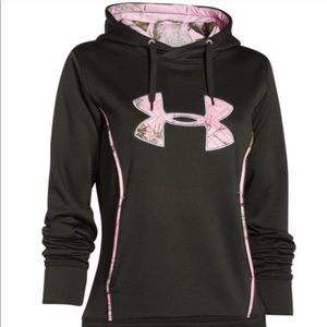 Under Armour Black & Pink Camo Storm Hoodie